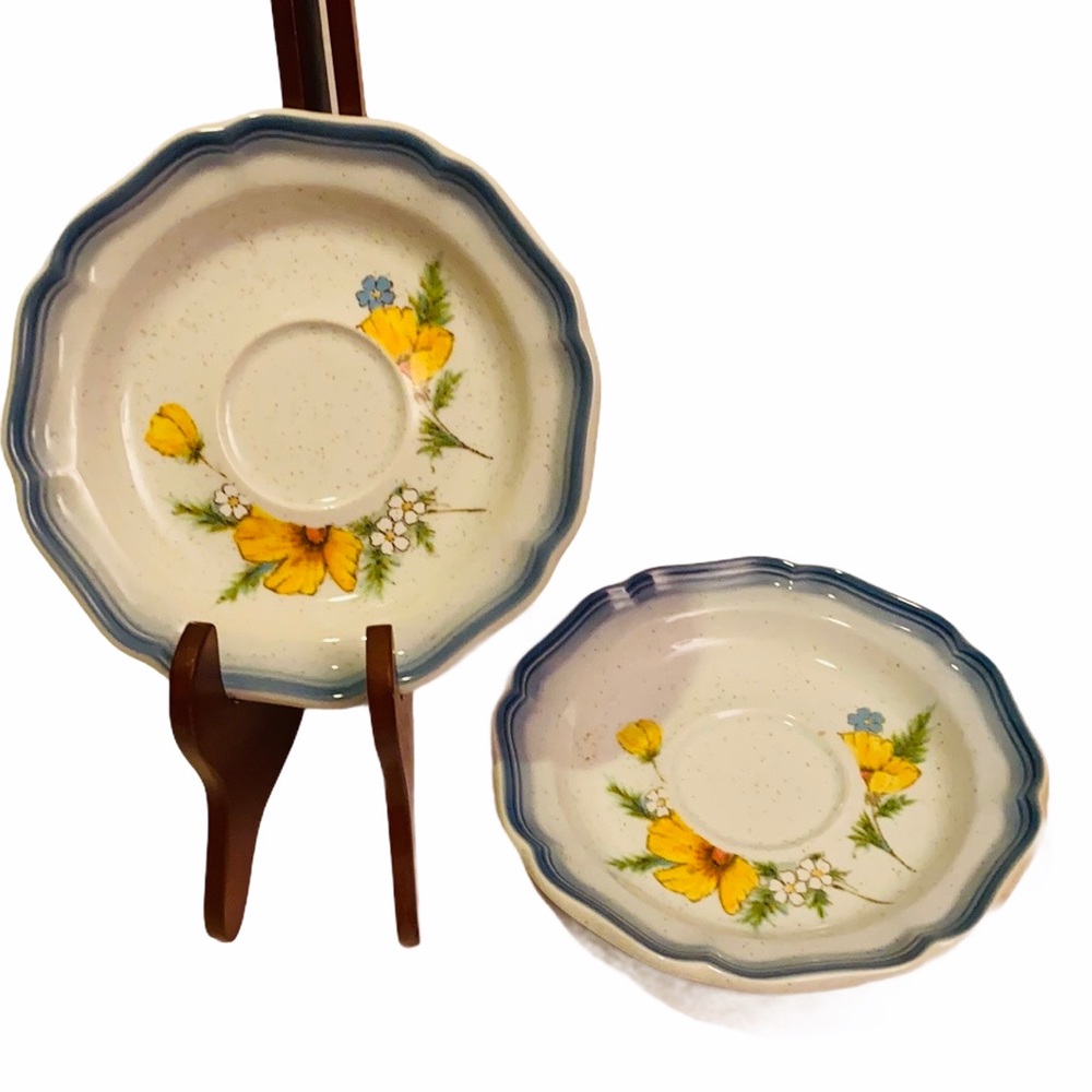 2 NWOT Vintage Mikasa Amy Country Club 6.5” Saucer
